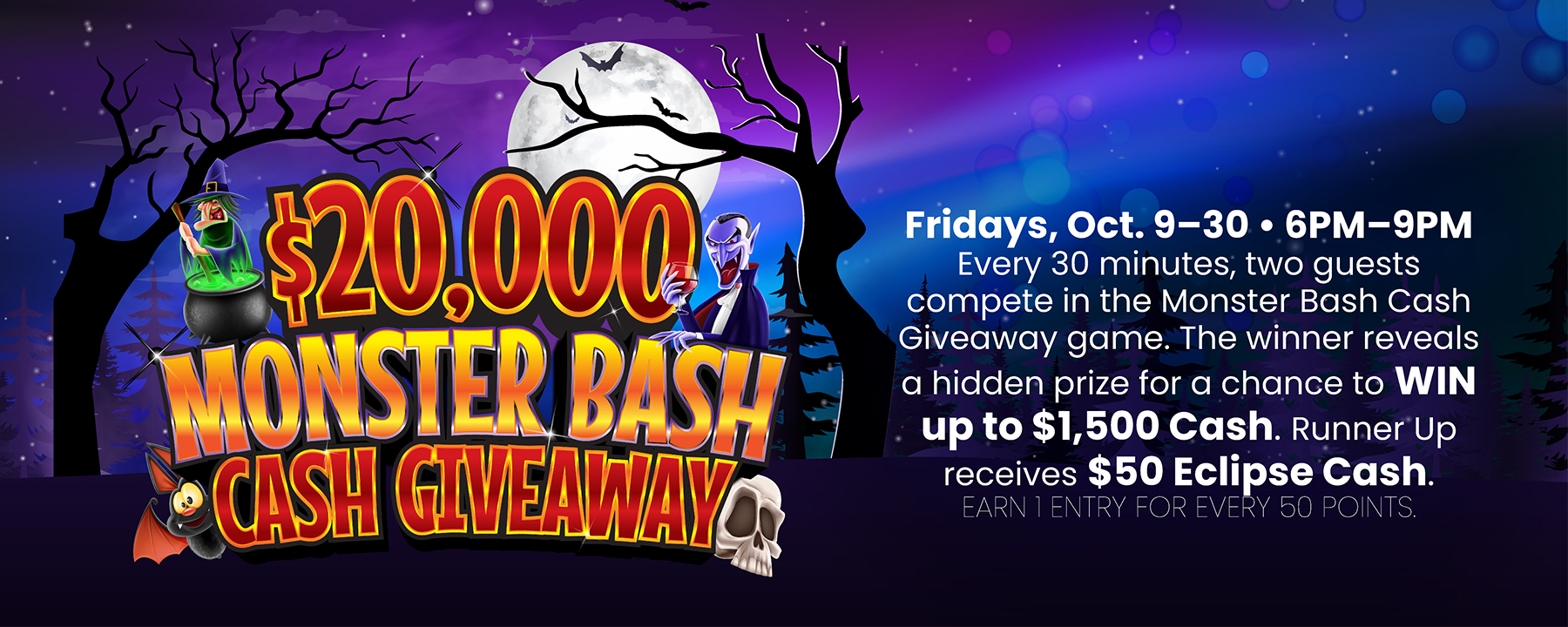 Monster Bash Cash Giveaway